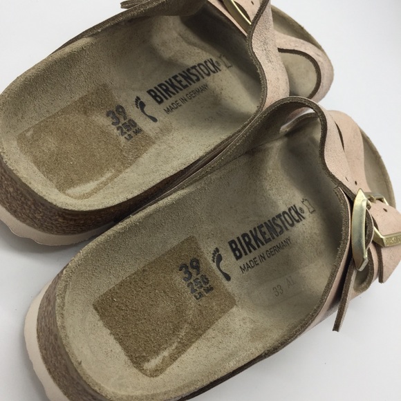 Birkenstock Arizona Washed Metallic Rose Gold Size 39 - Picture 5 of 6